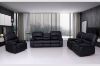 Picture of Test No Order - BOSTON Reclining Sofa (Black) - 3 Seater with 2 Recliners + Drop Down Console (3RRC+2RRC)