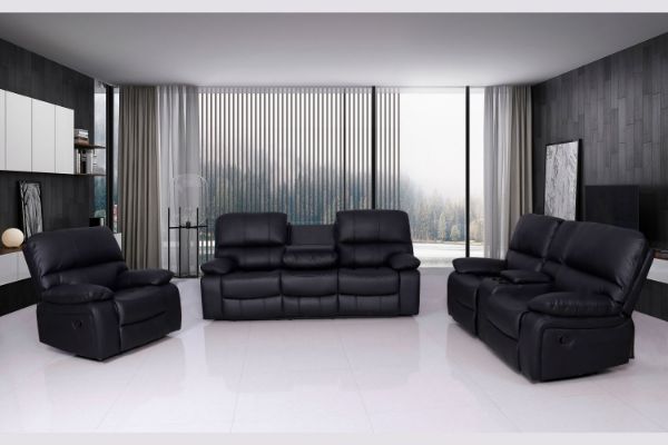 Picture of Test No Order - BOSTON Reclining Sofa Range (Black)