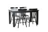 Picture of Test No Order - VICTOR 5PC Dining Set (Black) - 1.4M Table + 4 Chairs