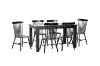 Picture of Test No Order - VICTOR 5PC Dining Set (Black) - 1.4M Table + 4 Chairs