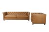 Picture of Test No Order - VICTOR Tuxedo Style Full Genuine Leather Sofa (Brown) - 1 Seater (Armchair)