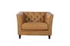 Picture of Test No Order - VICTOR Tuxedo Style Full Genuine Leather Sofa (Brown) - 1 Seater (Armchair)