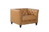 Picture of Test No Order - VICTOR Tuxedo Style Full Genuine Leather Sofa (Brown) - 1 Seater (Armchair)