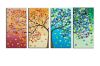 Picture of Test No Order - TREE IN COLOURS - Frameless Canvas Print Wall Art (80cmx40cm) (4 Panels)