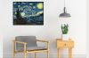 Picture of Test No Order - STARRY NIGHT By Vincent Van Gogh - Black Framed Canvas Print Wall Art (90cmx70cm)