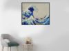 Picture of Test No Order - THE GREAT WAVE OFF KANAGAWA By Hokusai - Black Framed Canvas Print Wall Art (130cmx80cm)