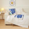 Picture of Test No Order - 2-in-1 Multifunction Throw Pillow & Cotton Blanket/Quilt (Blue Deer)