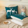 Picture of Test No Order - 2-in-1 Multifunction Throw Pillow & Cotton Blanket/Quilt (Green Deer)