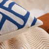 Picture of Test No Order - GEOMETRIC Jacquard Fabric Pillow Cushion with Inner Assorted (45cmx45cm) - Cushion 63490 (Blue)