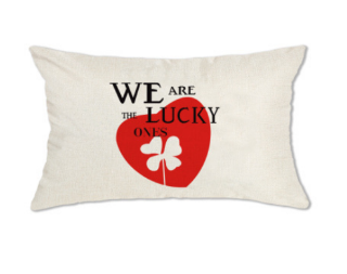 Picture of Test No Order - LUMBAR Throw Pillow Cushion with Inner Assorted (30cmx50cm) - Cushion 1653 (We Are The Lucky Ones)