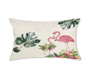 Picture of Test No Order - LUMBAR Throw Pillow Cushion with Inner Assorted (30cmx50cm) - Cushion 1719 (Flamingo)