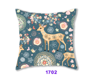 Picture of Test No Order - SQUARE Linen Cushion with Inner Assorted - Cushion1702 (Deer in Flowers)