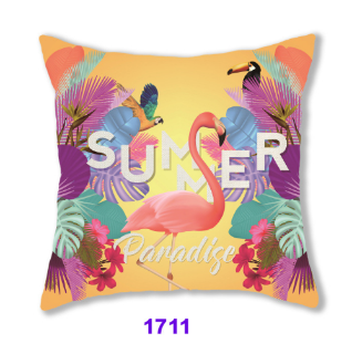 Picture of Test No Order - SQUARE Linen Cushion with Inner Assorted - Cushion 1711 (Summer Paradise)