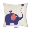 Picture of Test No Order - SQUARE Linen Cushion with Inner Assorted - Cushion HJJ01 (Red Elephant)