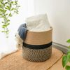 Picture of Test No Order - JUTE Rope Plant Basket/Storage Organizer (Black & Beige)