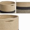 Picture of Test No Order - JUTE Rope Plant Basket/Storage Organizer (Black & Beige)