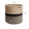 Picture of Test No Order - JUTE Rope Plant Basket/Storage Organizer (Black & Beige) - Large