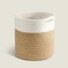 Picture of Test No Order - JUTE Rope Plant Basket/Storage Organizer (White & Natural)