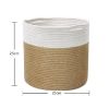 Picture of Test No Order - JUTE Rope Plant Basket/Storage Organizer (White & Natural) - Large Size