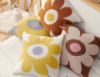 Picture of Test No Order - DAISY Floral Style Square Jacquard Cushion with Inner (45cmx45cm) - White Base Yellow Daisy