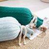 Picture of Test No Order - CANDY STYLE Hand Knit Bolster Cushion with Inner (20cmx20cmx60cm) - Green