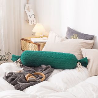 Picture of Test No Order - CANDY STYLE Hand Knit Bolster Cushion with Inner (20cmx20cmx60cm) - Green