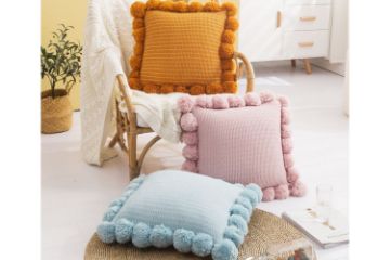 Picture of Test No Order - TASSEL Hand-Knitted Square Cushion with Inner (45cmx45cm)