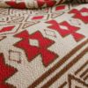 Picture of Test No Order - PROVINCE Knitted Throw Blanket with Tassels 130cmx170cm (Beige-Coffee-Red)