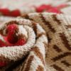 Picture of Test No Order - PROVINCE Knitted Throw Blanket with Tassels 130cmx170cm (Beige-Coffee-Red)