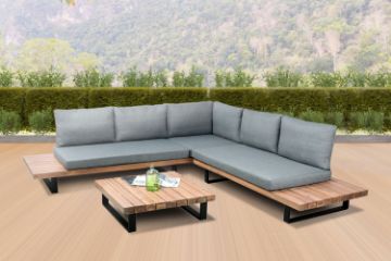 Picture of Test No Order - BASTON Aluminum Frame Sectional Outdoor Sofa Set