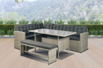 Picture of Test No Order - MILTON Outdoor Patio Sectional Dining Sofa Set