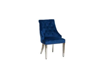 Picture of Test No Order - DARCY Velvet Dining Chair with Stainless Steel Legs (Blue)