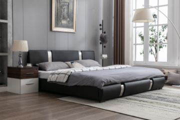 Picture of Test No Order - VANCOUVER Vinyl Bed Frame (Black) - Eastern King Size