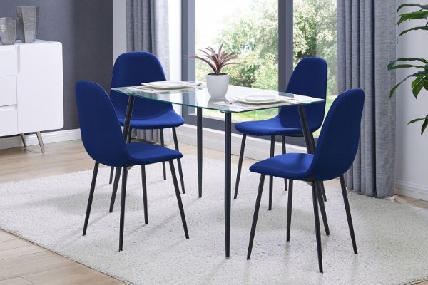 Picture of Test No Order - EVERLY 5PC Dining Set (Blue Chairs)