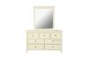 Picture of Test No Order - ELIZABETH 6 DRW Dressing Table with Mirror (Cream)