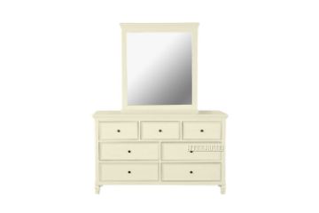 Picture of Test No Order - ELIZABETH 6 DRW Dressing Table with Mirror (Cream)