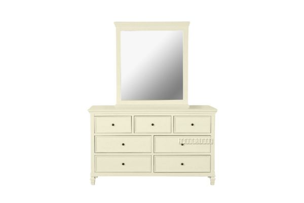 Picture of Test No Order - ELIZABETH 6 DRW Dressing Table with Mirror (Cream)