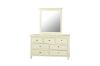 Picture of Test No Order - ELIZABETH 6 DRW Dressing Table with Mirror (Cream)