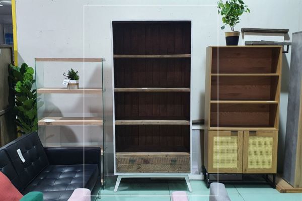 Picture of Test No Order - MAURUS 197cmx90cm Recycled Pine Wood Bookshelf