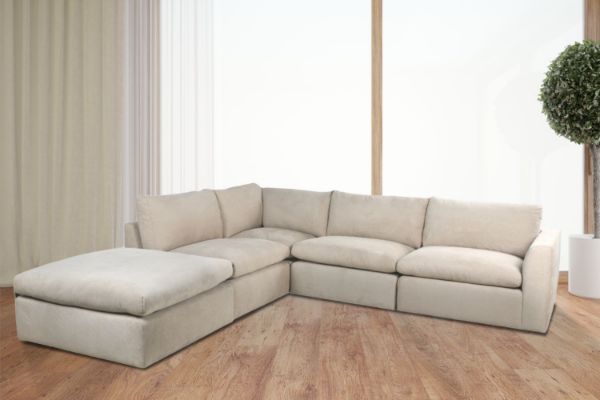 Picture of Test No Order - SKYLAR Feather-Filled Sectional Modular Fabric Sofa (Sandstone)