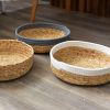 Picture of Test No Order - JUTE ROPE Two-Tone Bread basket/ Fruit basket (Natural & White) 