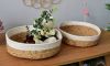 Picture of Test No Order - Jute Rope Bread basket/ Fruit basket *Natural & White  Two Tone - Large Dia 30