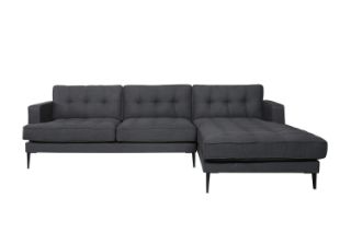 Picture of Test No Order - MADDOX Sectional Fabric Sofa (Grey) - Facing  Right