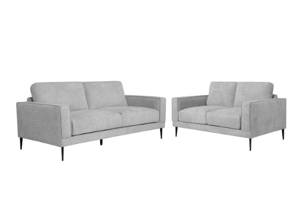 Picture of Test No Order - LONG ISLAND Fabric Sofa (Light Grey) - 3+2 Sofa Set