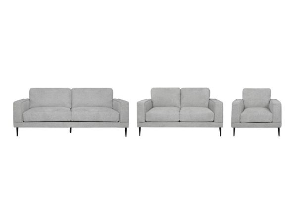 Picture of Test No Order - LONG ISLAND Fabric Sofa (Light Grey) - 3+2+1 Sofa Set