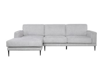 Picture of Test No Order - LONG ISLAND Sectional Fabric Sofa (Light Grey) - Facing Left