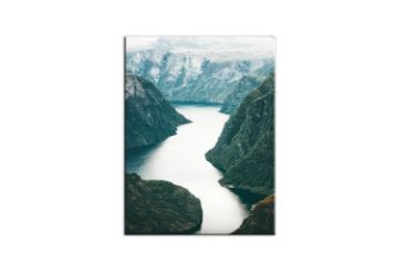 Picture of Test No Order - NORWAY FJORD - Frameless Canvas Print Wall Art (80cm x 60cm)