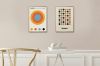 Picture of Test No Order - BAUHAUS CIRCLE POSTER (1919) - Wood Colour Framed Canvas Print Wall Art (80cm x 60cm)