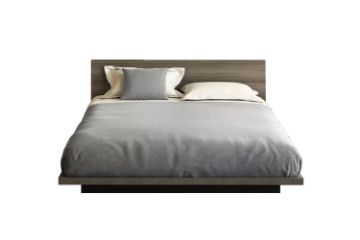 Picture of Test No Order - YORU Japanese Bed Base with Headboard in Queen/Super King Size (Dark Grey)