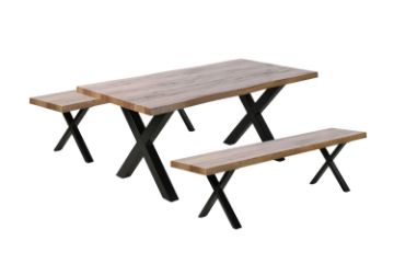 Picture of Test No Order - GALLOP Dining Set - 1 Dining Table + 2 Benches